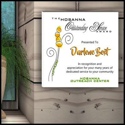 12.5" Square White Acrylic Plaque