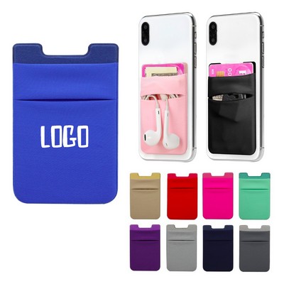Double Pocket Lycra Cell Phone Wallet/Card Holder