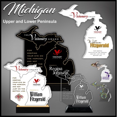 9" Michigan Black Budget Acrylic Award