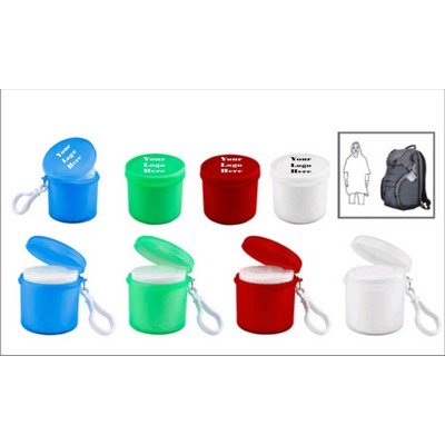 Rain Poncho with Case and Carabiner Clip includes Full Color