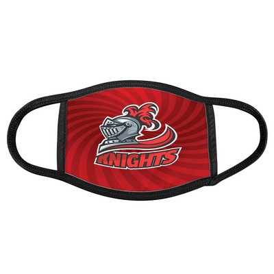 Sublimated Large Face Mask with Black Trim