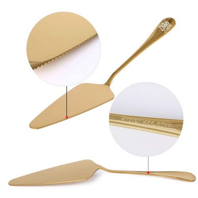 9'' Stainless Steel All in One Cutter & Server with Fine Serrated Edge