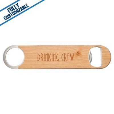Wood Veneer Bottle Opener (1.5" x 7")