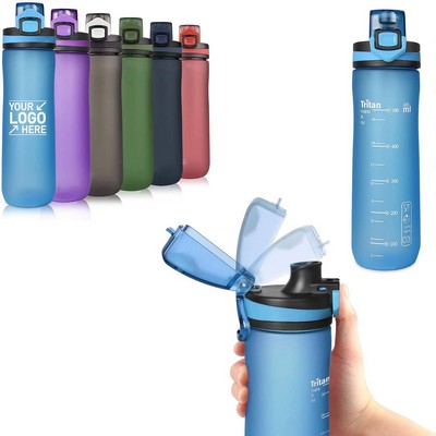 Plastic Water Bottle with Leak Proof Flip Top Lid