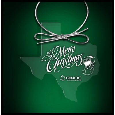 Texas Budget Ornament in Clear Acrylic