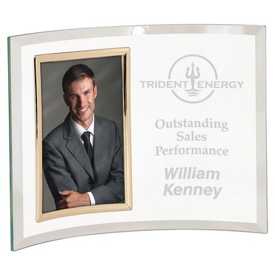 Jade Glass Crescent with Picture Frame