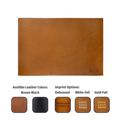 Full-Grain Leather Placemat, Desk Mat- or Writing pad 18"x12"