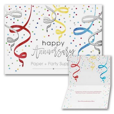 Anniversary Streamers Folder Card