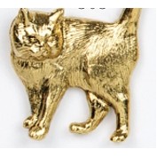 Cat w/Tail Straight Up Stock Casting Lapel Pin