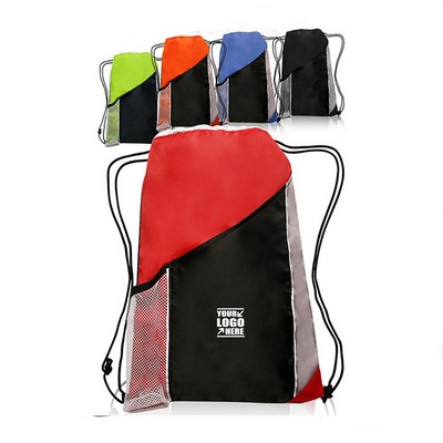 Gym Sports Backpack With Mesh Pocket Zipper