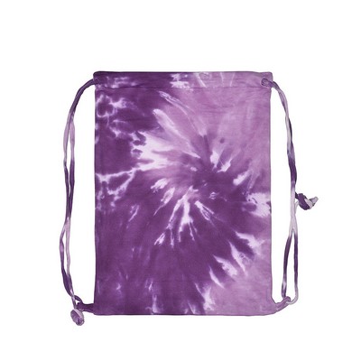 Tie Dye Fleece Cinch Bags