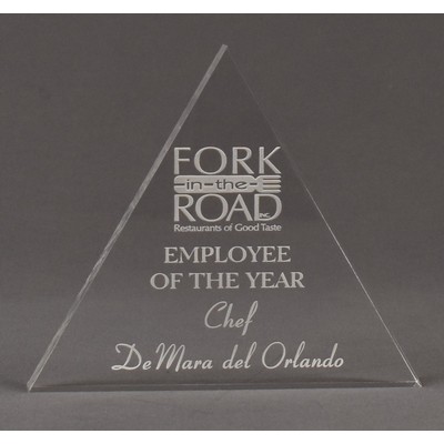 Acrylic Triangle Award - Blank (4"x3/4")