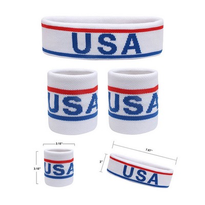 USA Sweatband Set