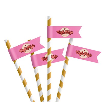 0.75" x 3" Straw Flags Style C