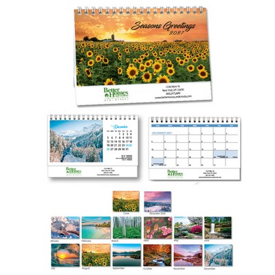 2027 Scenic Tent Desk Calendar