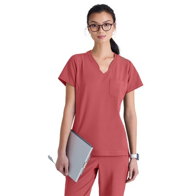 Grey's Anatomy Evolve Stretch - Women's One-Pocket Banded V-Neck Sway Scrub Top