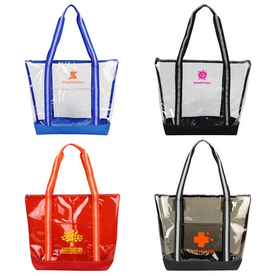 Diamond Clear TPU Zippered Tote