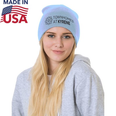 USA-Made 8" Headwear Acrylic Knit Beanie