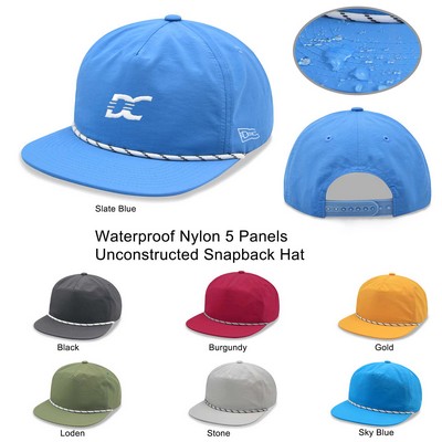 5 Panels Waterproof Nylon Hat