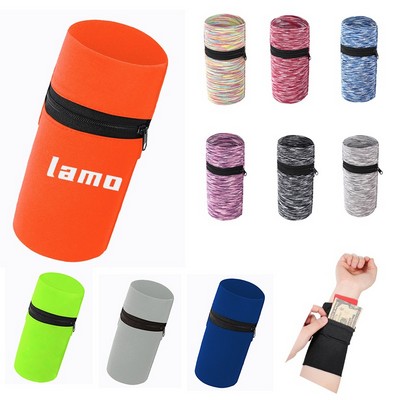 Wrist Bands With Zipper Pouch
