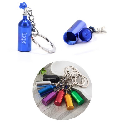 Nitrous Oxide-Inspired Pill Holder Keychain