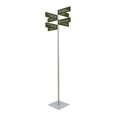 Wayfinding Rectangle Sign Post Kit (Eight Signs)