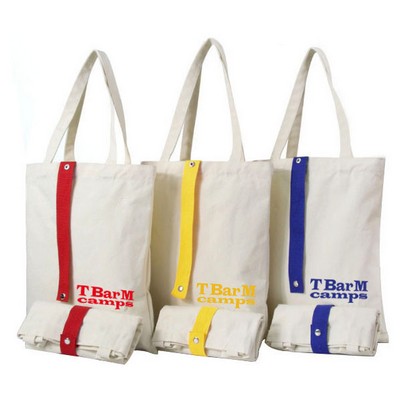 Roll-Up Foldable Cotton Canvas Tote