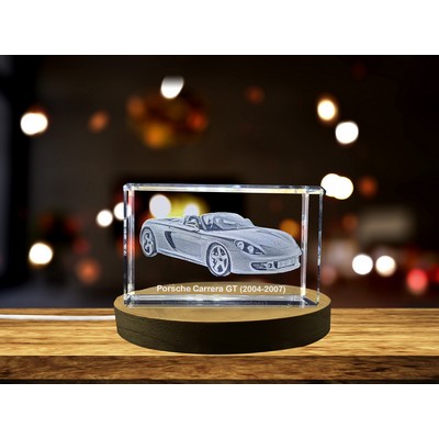 Porsche Carrera GT (2004-2007) 3D Engraved Crystal Trophy Award - Luxurious Automotive Recognition