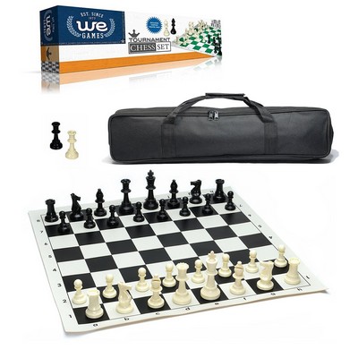 Travel Tournament Chess Set, 20" Board, Chess Bag, 3.75" King