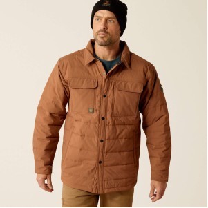 Ariat® Men's Aztec Brown Rebar® Cordura® Ripstop Shirt Jacket