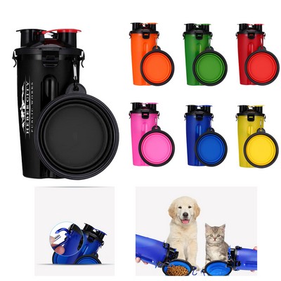 2" 1 Dog Travel Water Bottle with Bowl