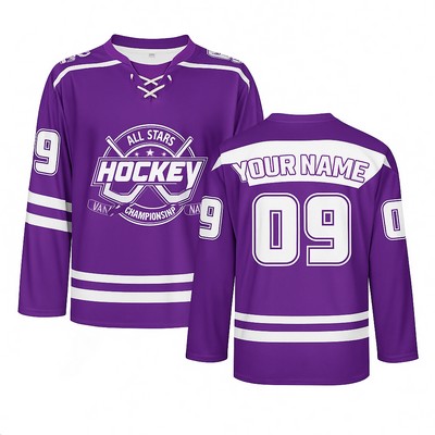 Sublimated Performance Ice Hockey Jersey With Lace