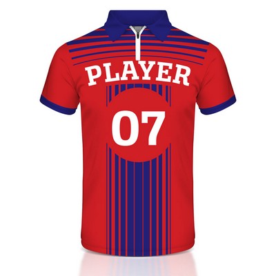 Men's Sublimated Performance Polo Shirt With Zip