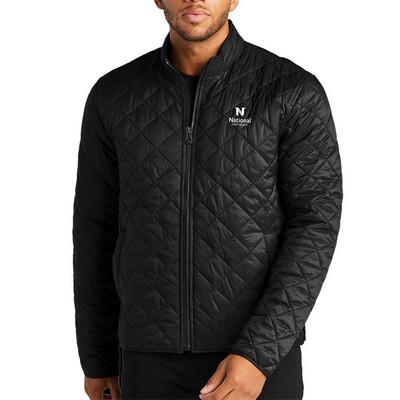 Men's Quilted Pattern Full Zip Jacket