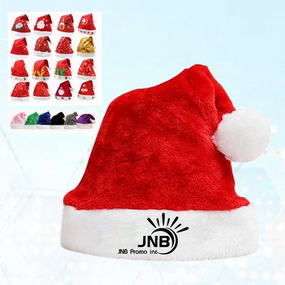 Santa Hats for Men and Women Customised Personalised Text Holiday and Party Hats
