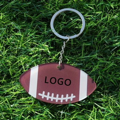 Acrylic football Keychain