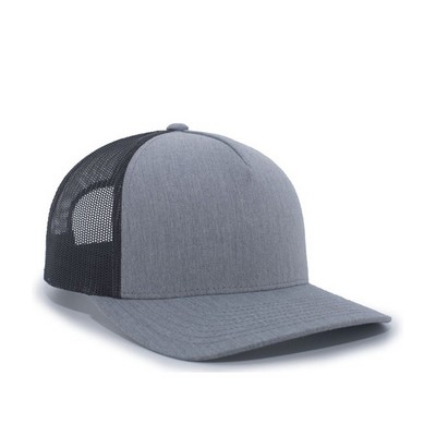 Pacific Headwear 5 Panel Trucker Snapback Cap