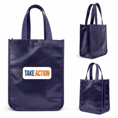 Laminated Non Woven Tote Bag with Reinforced Handles and Structured Gusset