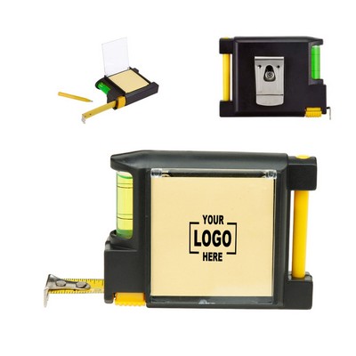 10' Multi-Function Tape Measure w/ Level, Notepad & Pen