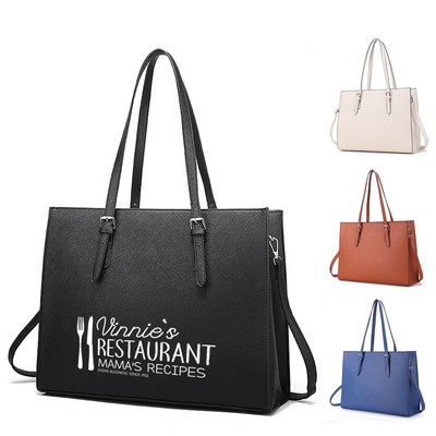 Women Pu Leather Laptop Bag