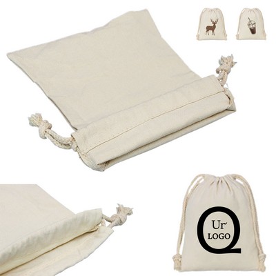 8.66 x 11.81" 10Oz Canvas Drawstring Bag