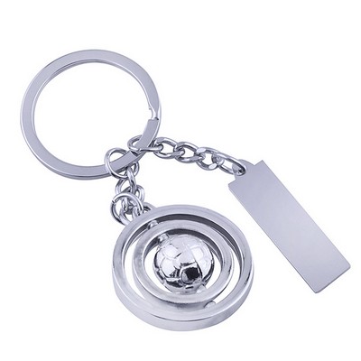 Rotating Football Keychain