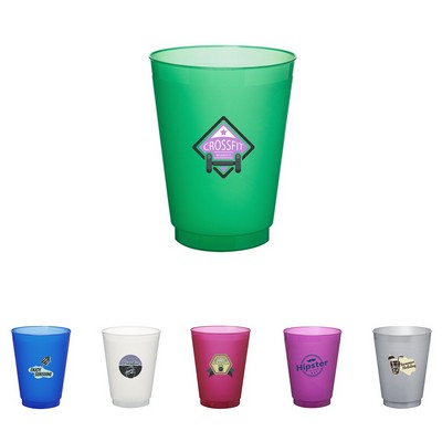 Flexible Frosted Plastic Stadium Cups  16 oz.