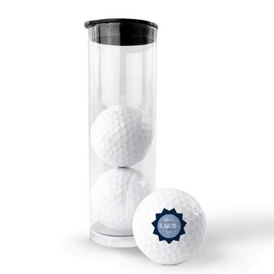 3 Pack Golf Balls with Clear Tube