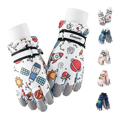 Cartoon Children Ski Gloves