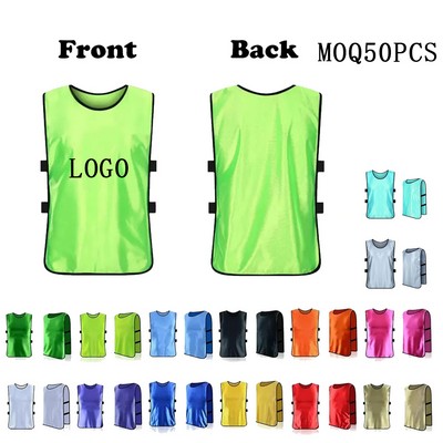 Sports Polyester Scrimmage Team Vests Pinnies Training Jerseys