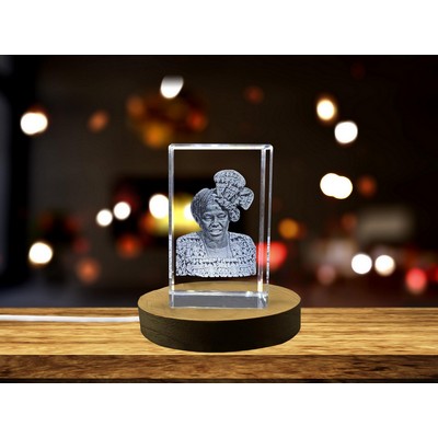 Wangari Maathai 3D Engraved Crystal Recognition Trophy - Illuminate Environmental Legacy