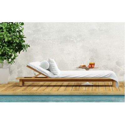 White Terry w/Fitted Hood Lounge Chair Cover (90" x 34")