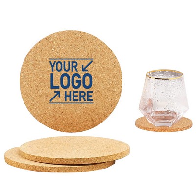 Eco-Friendly Round Cork Wooden Cup Coaster