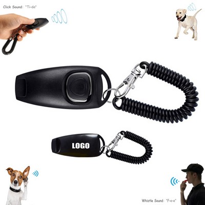 Whistle Pet Training Sound Clicker w/Key Ring